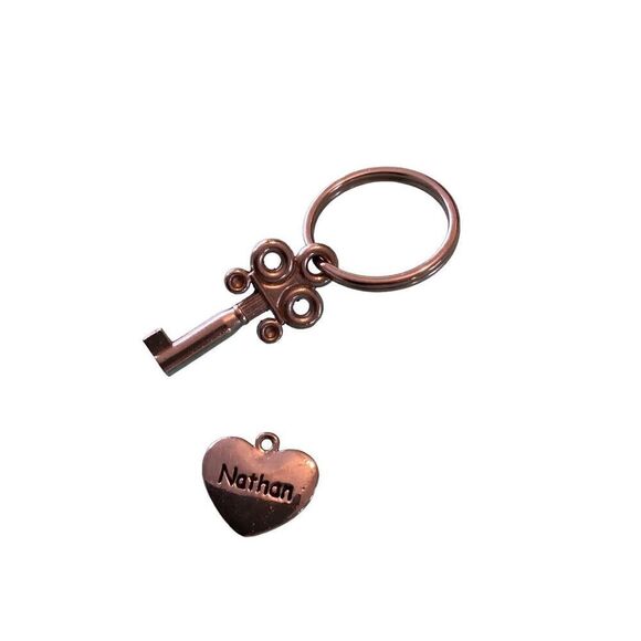 Nathan Heart Charm Key Keyring Memorabilia Keychain Jewelry - Picture 3 of 3